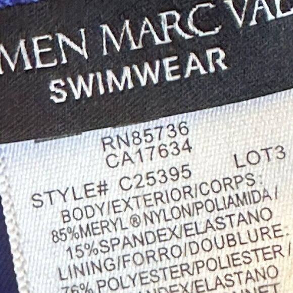 CARMEN MARC VALVO Bright Blue One Piece Swimsuit Deep V Ruched Slimming 12 - Picture 9 of 10